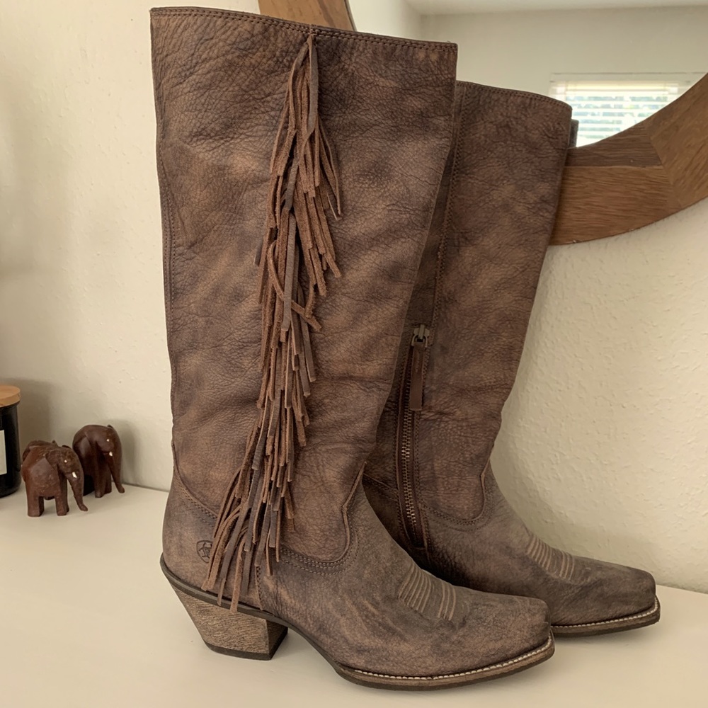 Ariat Leyton Fringed Cowboy Boots EUC